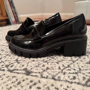 Black Lug Sole Loafers
